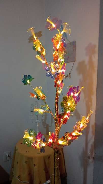 Árbol luz fibra óptica